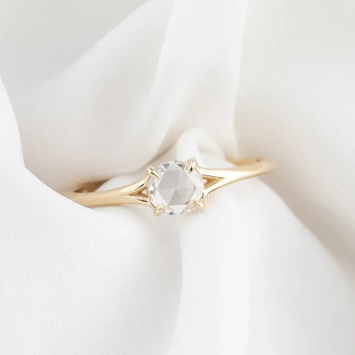 Rings Envero Jewelry Kylie Ring 027ct Rose Cut Diamond 14k Yellow Gold One of a kind