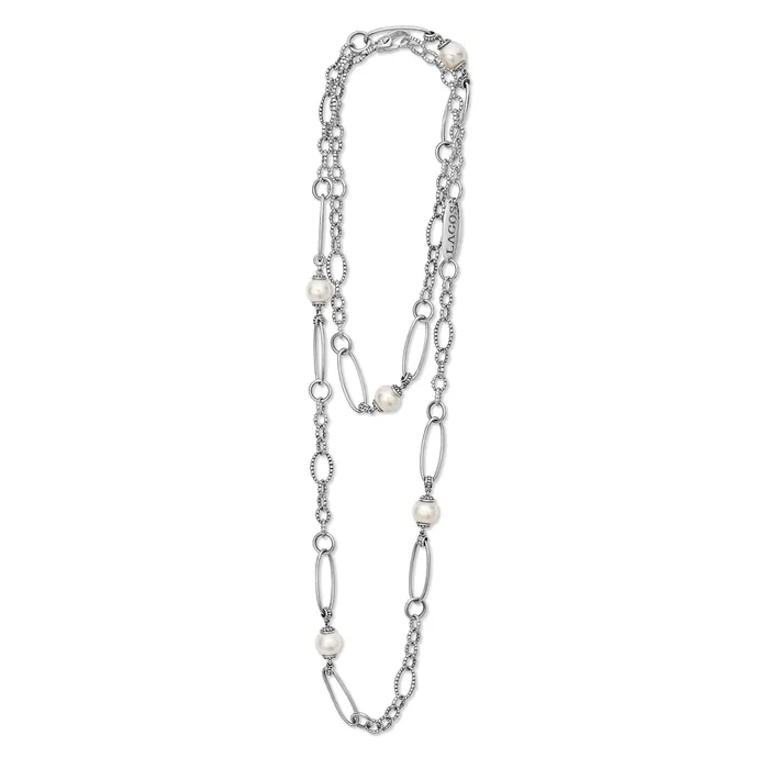 Necklaces LAGOS Luna Pearl Link Necklace