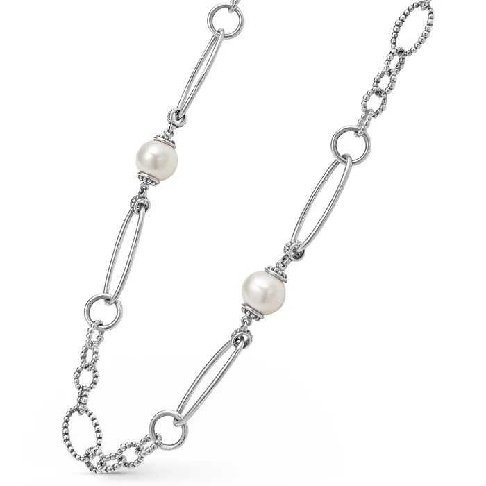 Necklaces LAGOS Luna Pearl Link Necklace