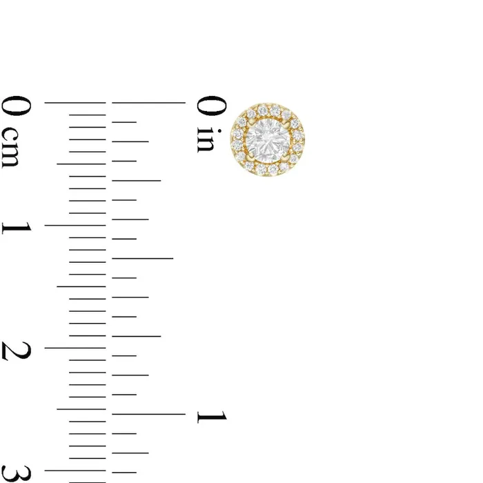 05 CT TW Diamond Frame Stud Earrings in 14K Gold II2 Goldia Earrings