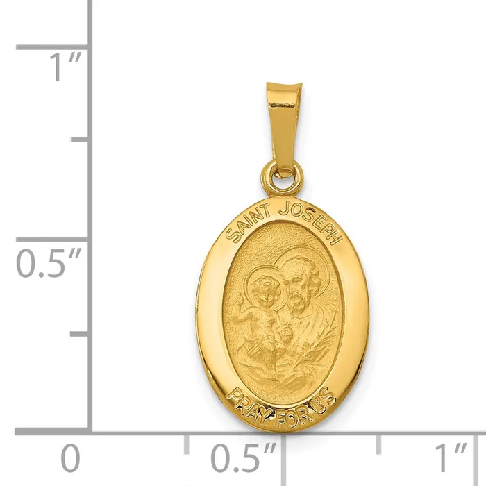 Goldia Charm Necklaces 14k Yellow Gold Saint Joseph Medal Charm