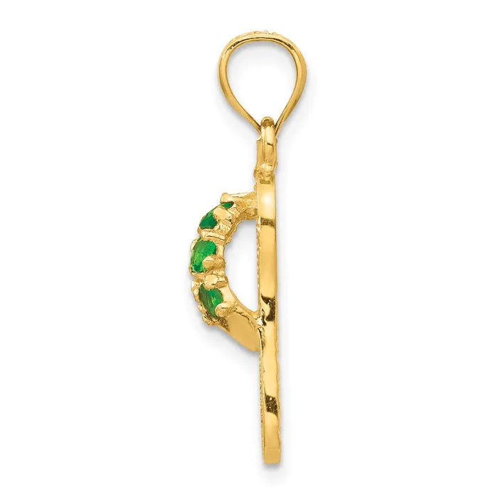 Goldia PreStyled Sets 14k Yellow Gold 3D MayCZ Birthstone Flip Flop Pendant