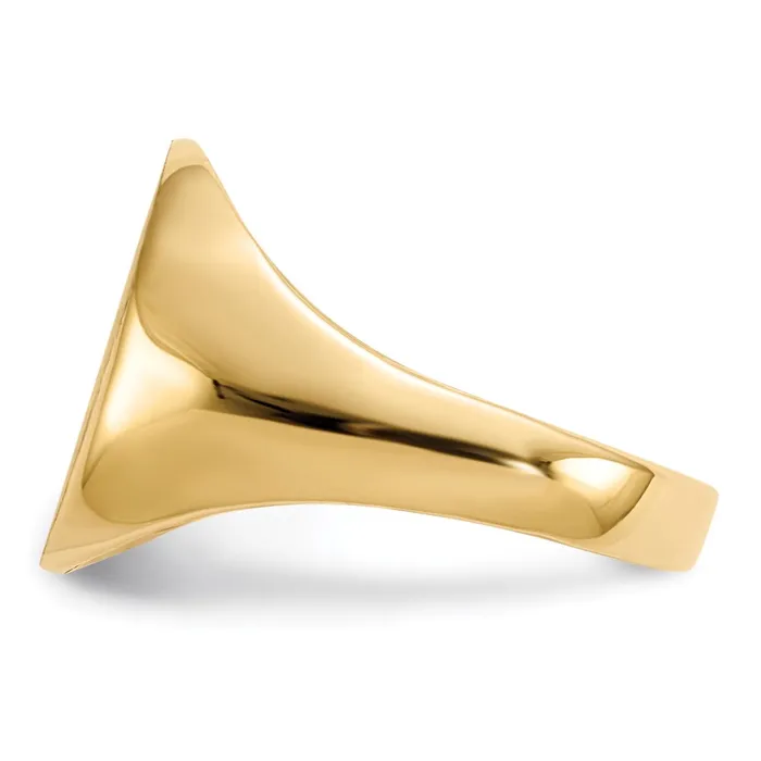 Goldia Rings 14K Yellow Gold 135x120mm Closed Back Signet Ring
