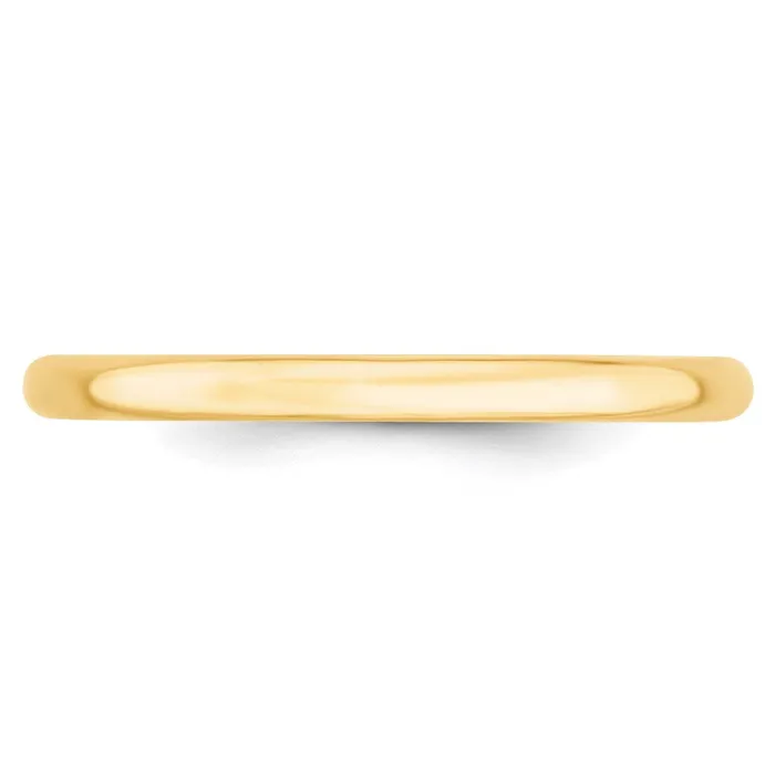 Goldia Rings Solid 10K Yellow Gold 2mm Light Weight Comfort Fit MensWomens Wedding Band Ring Size 12