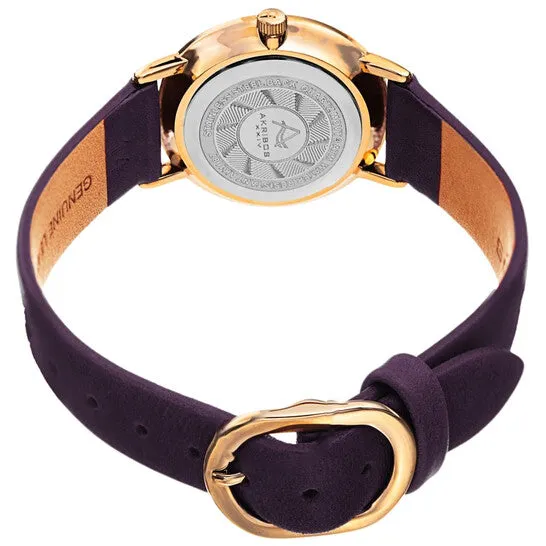 JMS always Watches Original Akribos XXIV Quartz White Dial Ladies Watch AK1087PU