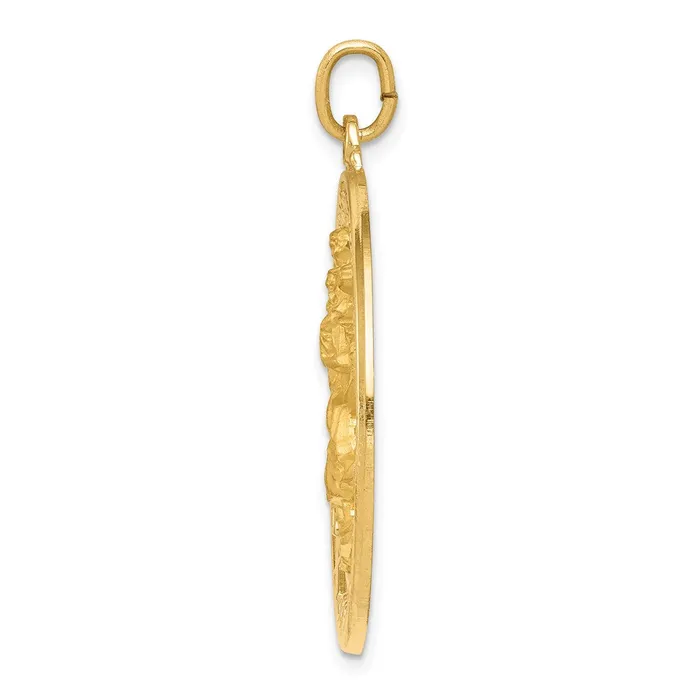 PreStyled Sets 14k Yellow Gold Saint Christopher Medal Pendant Goldia
