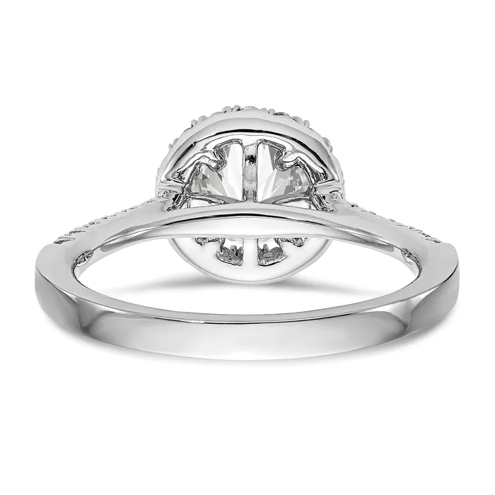 Rings Goldia 200ct CZ Solid Real 14K White Gold Round Halo Engagement Ring