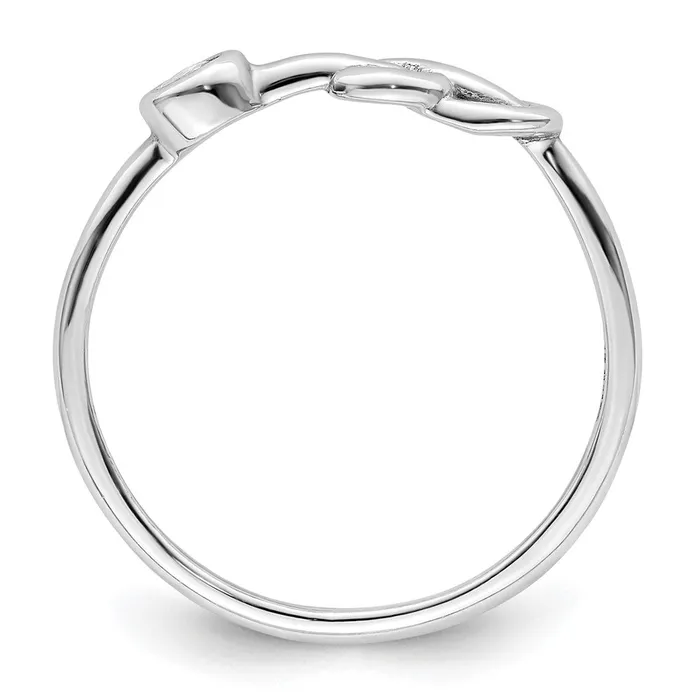 Rings Goldia Sterling Silver Rhodiumplated Polished Infinity White Topaz Ring