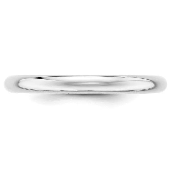 Solid 14K White Gold 25mm Half Round MensWomens Wedding Band Ring Size 10 Goldia Rings Solid 14K White Gold 25mm Half Round MensWomens Wedding Band Ring Size 10 Goldia Rings