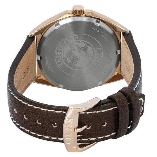 Watches Original Citizen EcoDrive Blue Dial Brown Leather Mens Watch AW157311L JMS always