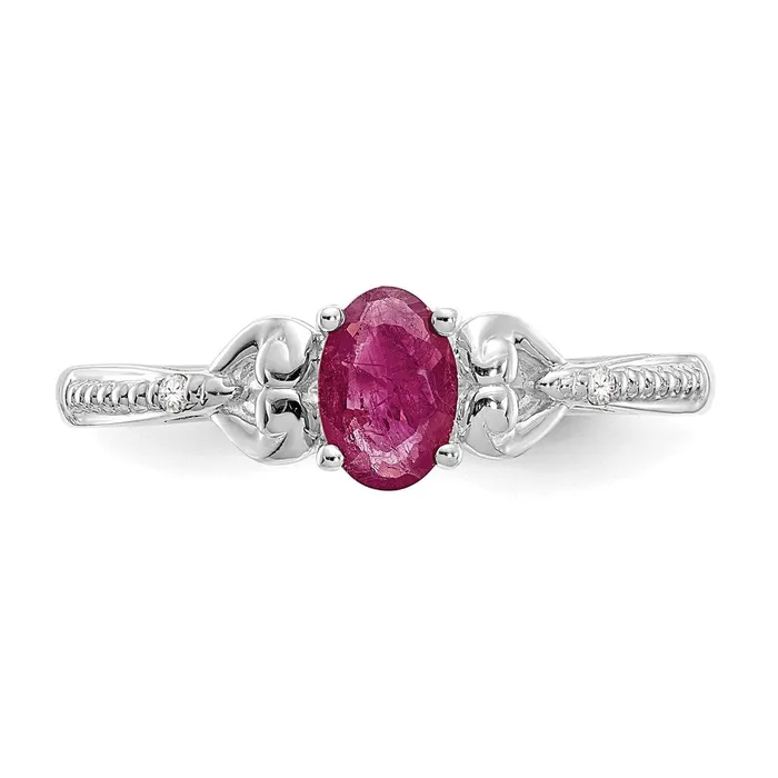 10k White Gold Ruby and Diamond RingWBC10XB292 WB Choice Jewelry Rings