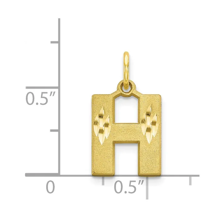 Charm Necklaces WB Choice Jewelry 10k Initial H CharmWBC10C768H