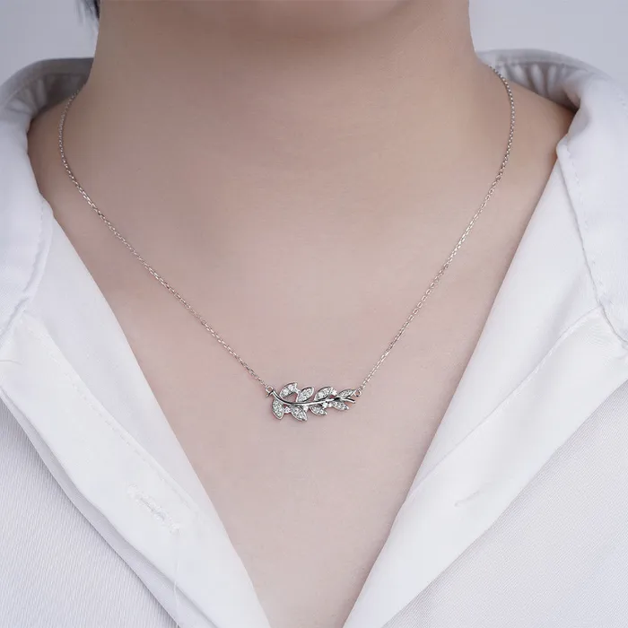 Necklaces PENFINE Marquise Unique Leaf Pendant Gold Leaves Necklace Dainty Silver Necklace Gold Leaves Pendant Necklace Elegant Jewelry Bridesmaid Jewelry