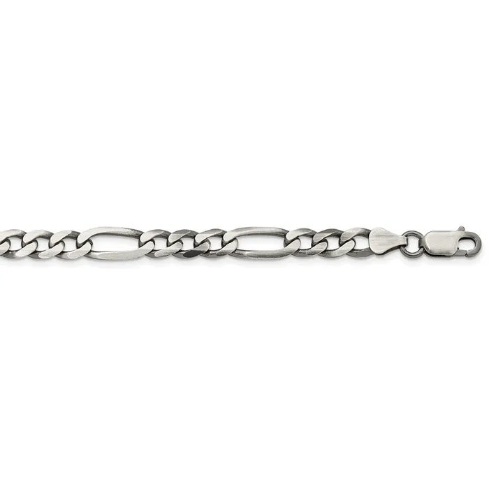 Rings WB Choice Jewelry Sterling Silver Antiqued 65mm Figaro ChainWBCQFG180A26