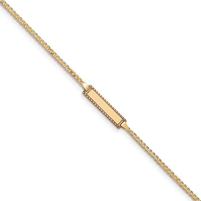 WB Choice Jewelry Bracelets 14k 6in Engraveable Curb Link BabyChild ID BraceletWBCBID526