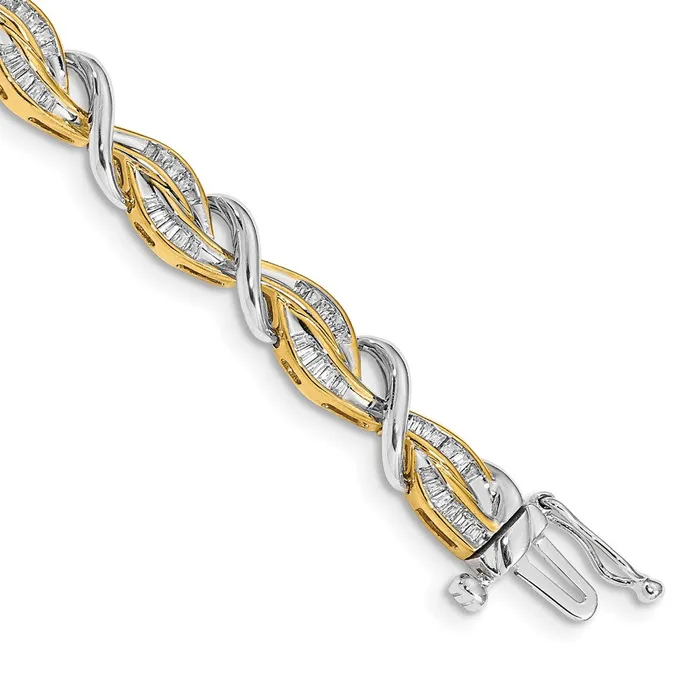 WB Choice Jewelry Bracelets 14k Twotone Diamond BraceletWBCBM4639100YWA