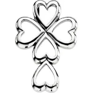 WB Choice Jewelry Necklaces 14K White 2875x20 mm Heart Cross PendantR41533100002PSTWBC
