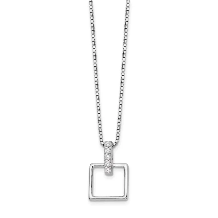 WB Choice Jewelry Necklaces SS White Ice 05ct Diamond NecklaceWBCQW20418