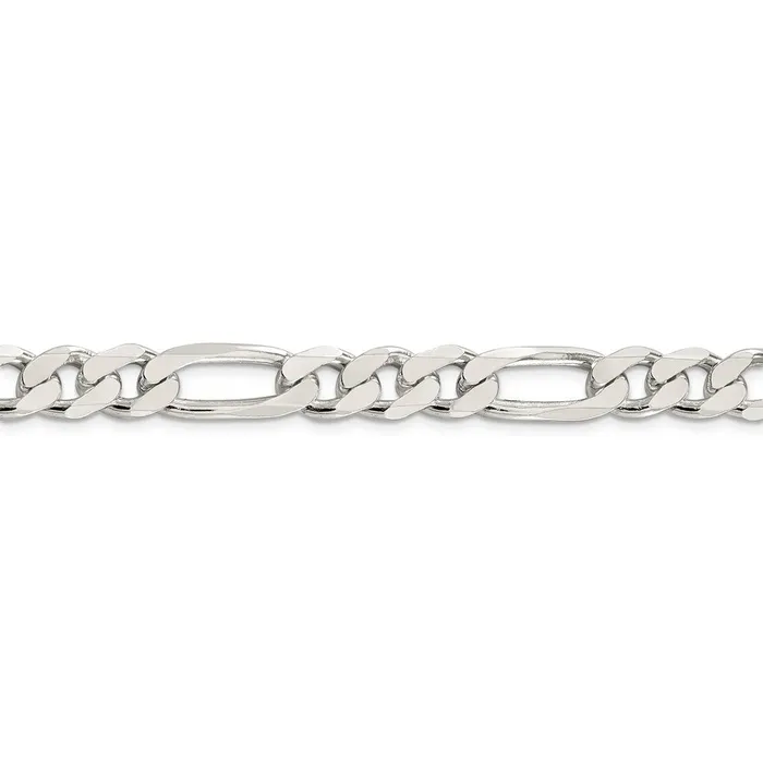 WB Choice Jewelry Sterling Silver 95mm Pav Flat Figaro ChainWBCQFF2508 Rings