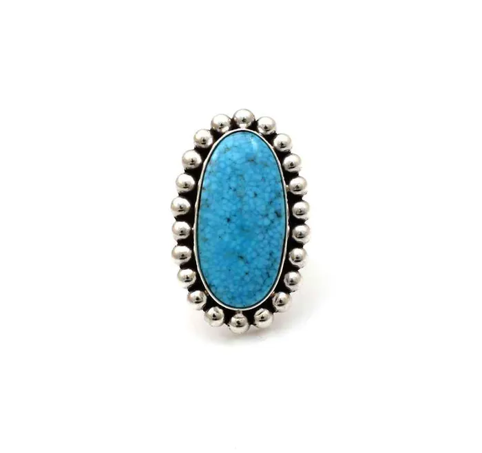 Kingman Turquoise Ring Artie Yellowhorse Rings